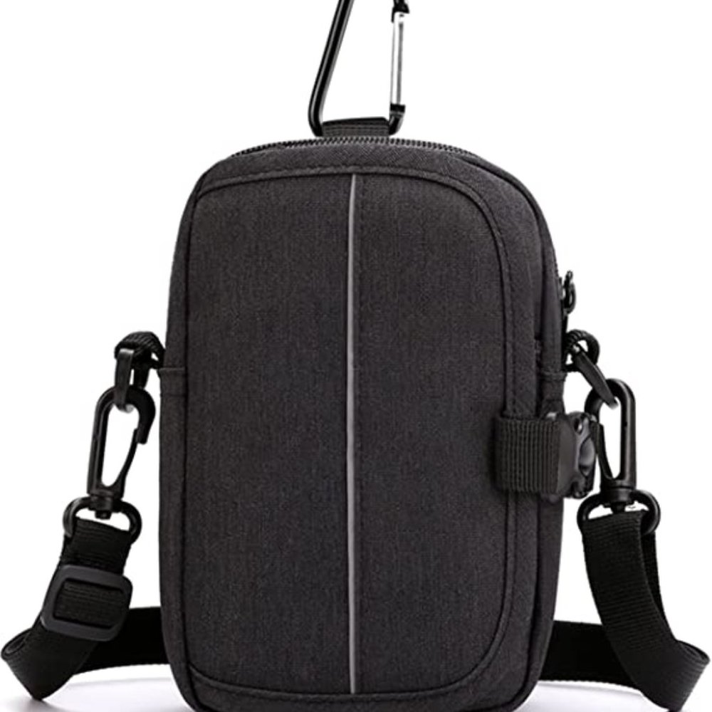 Multifunction Cell Phone Holster, One Shoulder Pouch with Carabiner